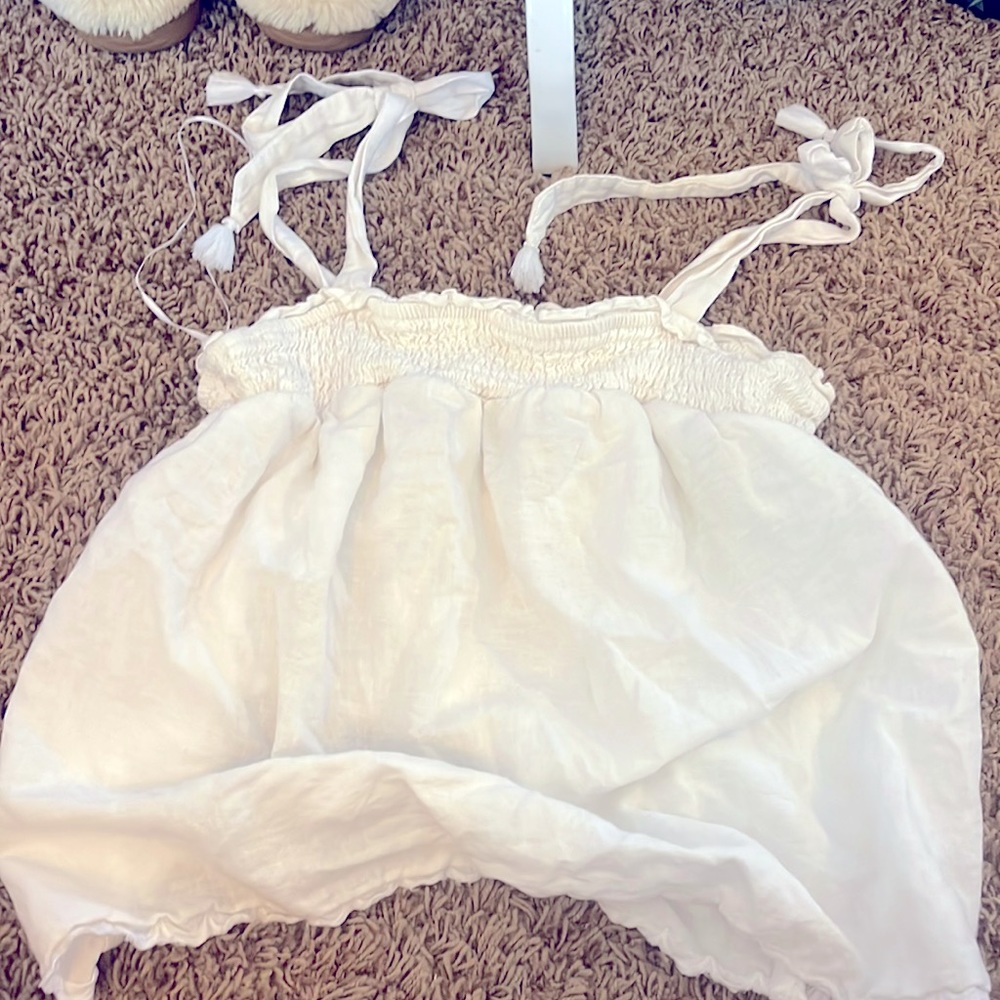 White cotton tank top